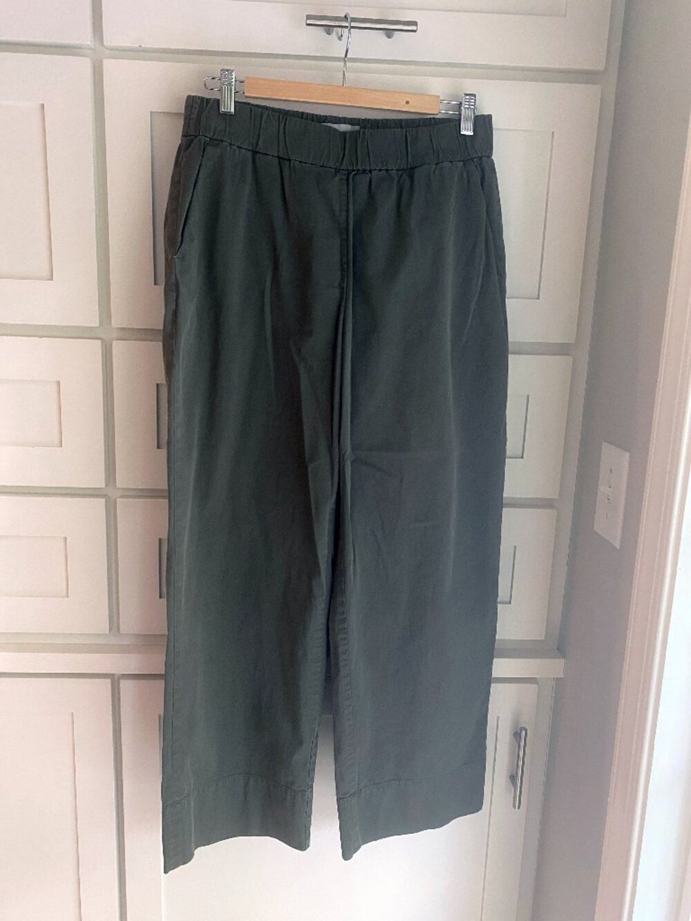 Everlane Olive Green Pull-On Straight Leg Pants Size Large